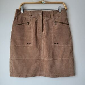 Tan Suede Mini Skirt